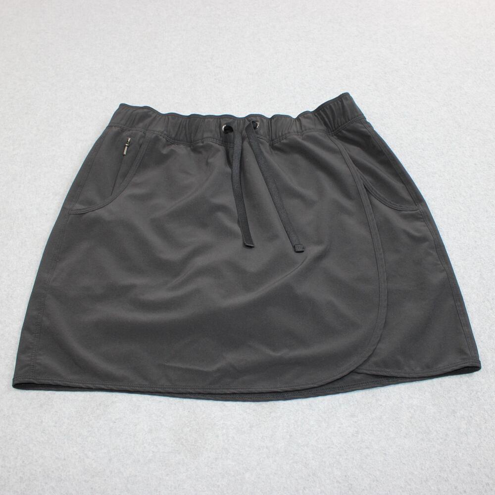 Patagonia Skort Women Small Black Athletic Skirt Shorts Hiking Travel Pockets